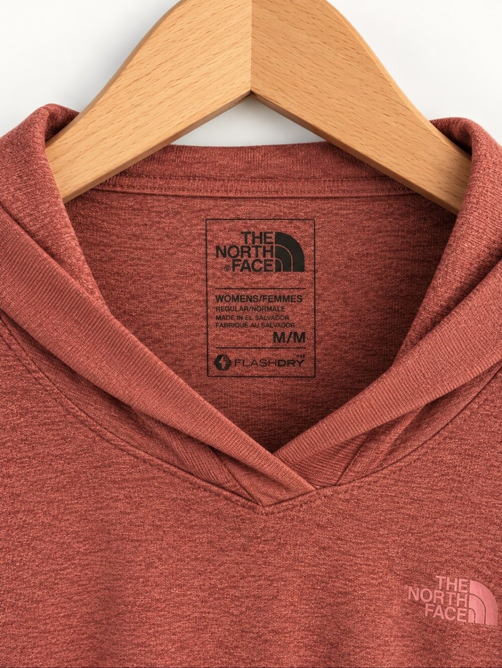 The North Face Women's Heathered Rust Pullover FlashDry Hoodie - Size Medium